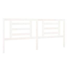Berkfield Home Bed Headboard White 206x4x100 cm Solid Pine Wood - Size: 206 x 4 x 100 cm - thumbnail 1