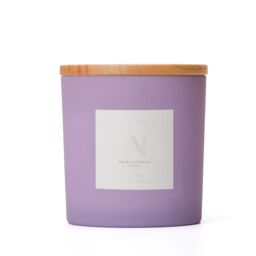 Aroma Naturals Frosted Decadence Glass Candle - Cashmere Scent in Purple - Size: XL - thumbnail 1