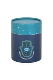 KDMD Hand of Hamsa White Rose Candle with Crystals-Spiritual Sanctuary Gift - thumbnail 5