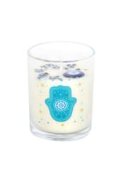 KDMD Hand of Hamsa White Rose Candle with Crystals-Spiritual Sanctuary Gift - thumbnail 3