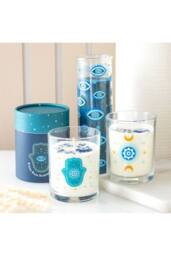 KDMD Hand of Hamsa White Rose Candle with Crystals-Spiritual Sanctuary Gift - thumbnail 6