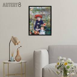 "Artery8 Renoir Two Sisters On The Terrace Framed Canvas Wall Art Print - Size: W12"" x H16""" - thumbnail 3
