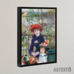 "Artery8 Renoir Two Sisters On The Terrace Framed Canvas Wall Art Print - Size: W12"" x H16""" - thumbnail 2