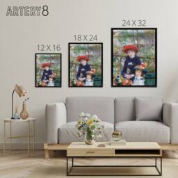 "Artery8 Renoir Two Sisters On The Terrace Framed Canvas Wall Art Print - Size: W12"" x H16""" - thumbnail 4