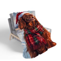 Warren Reed - Designer Bulldog With Glasses Splashart Golden Sherpa Blanket in Brown - Size: Large - thumbnail 2