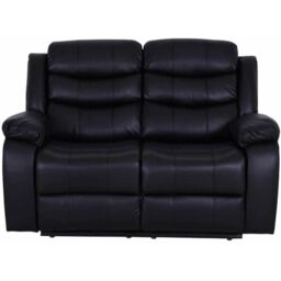 Snugg Furniture UK Limited (3+2 Seater) Roman Leather Recliner 3 Seater & 2 Seater sofa in Black - thumbnail 6