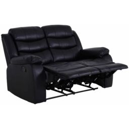 Snugg Furniture UK Limited (3+2 Seater) Roman Leather Recliner 3 Seater & 2 Seater sofa in Black - thumbnail 5