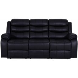 Snugg Furniture UK Limited (3+2 Seater) Roman Leather Recliner 3 Seater & 2 Seater sofa in Black - thumbnail 8