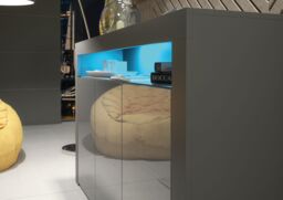 Creative Furniture Aether Sideboard 155cm - A Sleek & Spacious Cabinet with Gloss Doors & LED Lights in Dark Grey - thumbnail 5