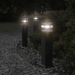 Berkfield Home Outdoor Floor Lamps 3pcs Black 50 cm Aluminium