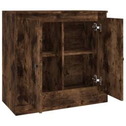 Berkfield Home Sideboard Smoked Oak 70x35.5x67.5 cm Engineered Wood in Brown - thumbnail 7