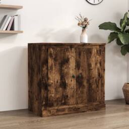 Berkfield Home Sideboard Smoked Oak 70x35.5x67.5 cm Engineered Wood in Brown - thumbnail 2