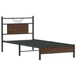 Berkfield Home Bed Frame without Mattress Brown Oak 80x200 cm Engineered Wood - thumbnail 3