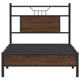 Berkfield Home Bed Frame without Mattress Brown Oak 80x200 cm Engineered Wood - thumbnail 6