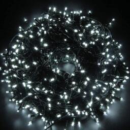 300 LEDs Cool White Fairy String Lights Cool White Indoor/Outdoor Green Cable