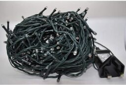 Shatchi 300 LEDs Christmas Fairy String Lights Indoor/Outdoor Green Cable Main power Memory Auto Timer in White - thumbnail 3