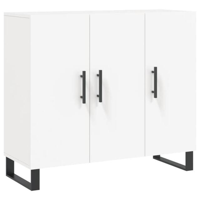 Berkfield Home Sideboard White 90x34x80 cm Engineered Wood - Size: 90 x 34 x 80 cm - image 1