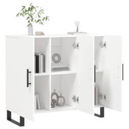 Berkfield Home Sideboard White 90x34x80 cm Engineered Wood - Size: 90 x 34 x 80 cm - thumbnail 4