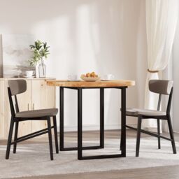 Berkfield Home Table Top Round √ò90x4 cm Solid Wood Acacia in Brown - Size: 90x4 cm - thumbnail 3