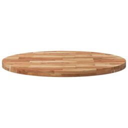 Berkfield Home Table Top Round √ò90x4 cm Solid Wood Acacia in Brown - Size: 90x4 cm - thumbnail 4