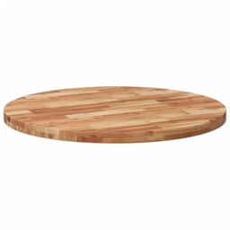 Berkfield Home Table Top Round √ò90x4 cm Solid Wood Acacia in Brown - Size: 90x4 cm - thumbnail 5