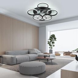 Garwarm Modern LED Dimmable Bladeless Ceiling Fans with Lights Black 63cm - thumbnail 5
