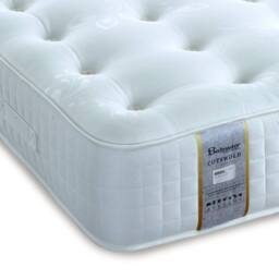 Bedmaster Warwick Velvet Ottoman Bed & Cotswold 3000 Pocket Sprung Natural Mattress in Light Stone - Size: Double - thumbnail 5