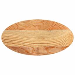 Berkfield Home Table Top Light Brown 80x40x2 cm Solid Wood Oak Oval - Size: 80 x 40 x 2 cm - thumbnail 3