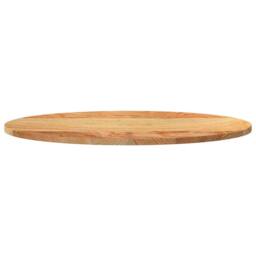 Berkfield Home Table Top Light Brown 80x40x2 cm Solid Wood Oak Oval - Size: 80 x 40 x 2 cm - thumbnail 5
