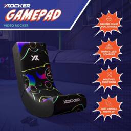 X Rocker Video Rocker Gaming Chair for Kids - Gamepad in Black - thumbnail 2