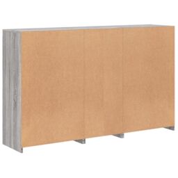 Berkfield Home Sideboard with LED Lights Grey Sonoma 162x37x100 cm - Size: 162 x 37 x 100 cm - thumbnail 8