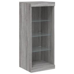 Berkfield Home Sideboard with LED Lights Grey Sonoma 162x37x100 cm - Size: 162 x 37 x 100 cm - thumbnail 9