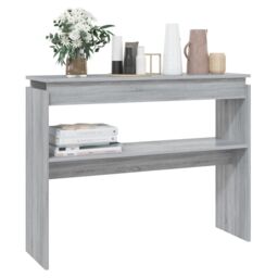 Berkfield Home Console Table Grey Sonoma 102x30x80 cm Engineered Wood - Size: 102 x 30 x 80 cm - thumbnail 5