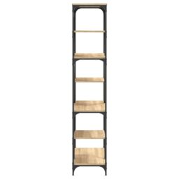 Berkfield Home Bookshelf Sonoma Oak 91x36x176 cm Engineered Wood & Steel in Brown - Size: 91 x 36 x 176 cm - thumbnail 5