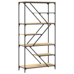 Berkfield Home Bookshelf Sonoma Oak 91x36x176 cm Engineered Wood & Steel in Brown - Size: 91 x 36 x 176 cm - thumbnail 6