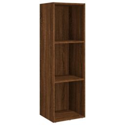 Berkfield Home Book Cabinet/TV Cabinet Brown Oak 36x30x114 cm Engineered Wood - Size: 36 x 30 x 114 cm - thumbnail 2