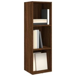 Berkfield Home Book Cabinet/TV Cabinet Brown Oak 36x30x114 cm Engineered Wood - Size: 36 x 30 x 114 cm - thumbnail 3
