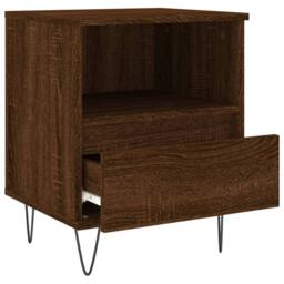 Berkfield Home Bedside Cabinets 2 pcs Brown Oak 40x35x50 cm Engineered Wood - Size: 40 x 35 x 50 cm - thumbnail 6