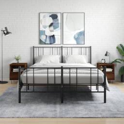 Berkfield Home Bedside Cabinets 2 pcs Brown Oak 40x35x50 cm Engineered Wood - Size: 40 x 35 x 50 cm - thumbnail 2