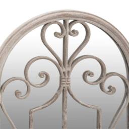 Berkfield Home Decorative Garden Mirror Sand 100x45 cm Iron for Outdoor Use in Beige - thumbnail 5