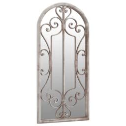 Berkfield Home Decorative Garden Mirror Sand 100x45 cm Iron for Outdoor Use in Beige