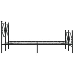 Berkfield Home Metal Bed Frame without Mattress with Footboard Black 120x200cm - Size: Small Double - thumbnail 5