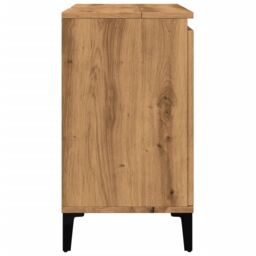 Berkfield Home Sink Cabinet Artisan Oak 58x33x60 cm Engineered Wood in Brown - Size: 58 x 33 x 60 cm - thumbnail 6