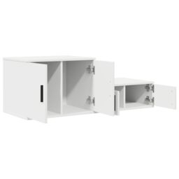Berkfield Home Storage Cabinet in White - 108x41x40 cm, Made of Engineered Wood - Size: 108 x 41 x 40 cm - thumbnail 6
