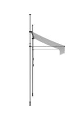 Living and Home Outdoor Manual Retractable Patio Awning with Hand Crank in Grey - Size: Small - thumbnail 7