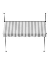 Living and Home Outdoor Manual Retractable Patio Awning with Hand Crank in Grey - Size: Small - thumbnail 6
