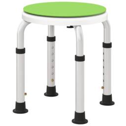 STILVORA Adjustable Shower Stool with Swivel Seat Green - thumbnail 5