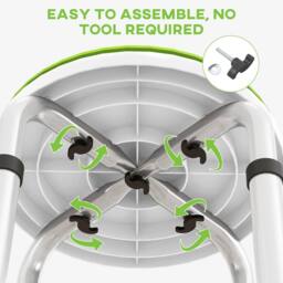 STILVORA Adjustable Shower Stool with Swivel Seat Green - thumbnail 9