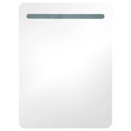 Berkfield Home LED Bathroom Mirror Cabinet Black 60x11x80 cm - Size: 60 x 11 x 80 cm - thumbnail 4