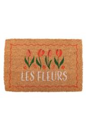 KDMD Natural Les Fleurs Tulip Doormat - Welcome Garden & Floral Decor in Brown - Size: Medium - thumbnail 2